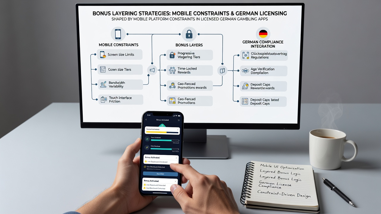 Detailansicht einer Bonus-Übersicht in einer deutschen Glücksspiel-App mit Fortschrittsbalken und Layer-Optionen